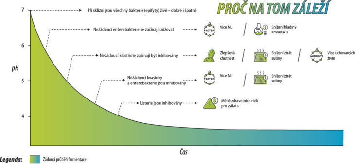 Obrázek č. 1 – Inhibice nežádoucích mikroorganismů při řízené fermentaci (zdroj: Lallemand).